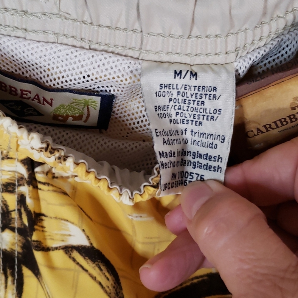 NWT Mens Medium Caribbean Joe Swim Trunks SOFT - Picture 3 of 7